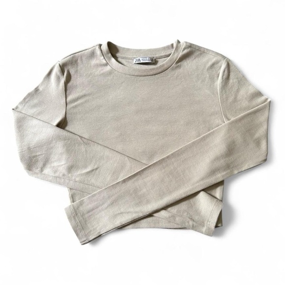 Zara Tops - Zara - Beige Long Sleeve Top (Women’s Medium)